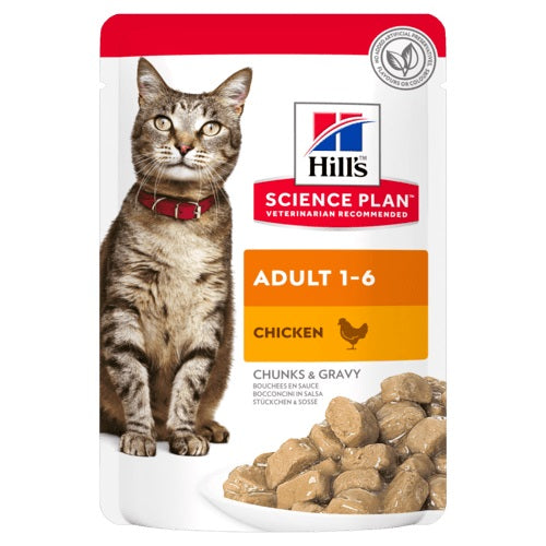 HILL'S FELINE ADULT CHICKEN POUCHES bustina 85 GR