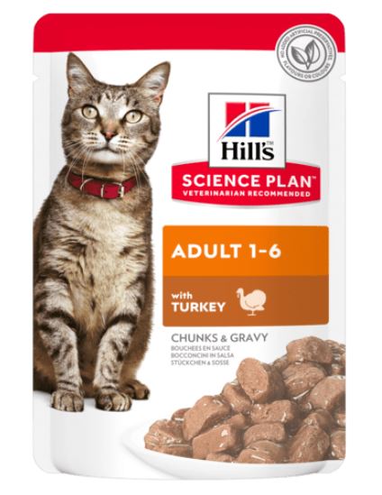 HILL'S FELINE ADULT TURKEY POUCHES bustina 85 gr