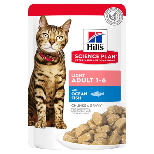 HILL'S FELINE ADULT LIGHT OCEAN FISH POUCHES bustina 85 gr