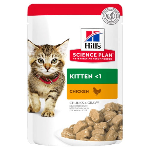 HILL'S FELINE KITTEN CHICKEN POUCHES bustina 85gr