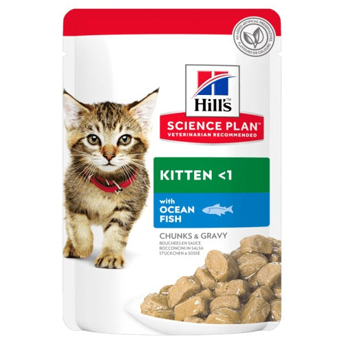 HILL'S FELINE KITTEN OCEAN FISH POUCHES bustina 85gr