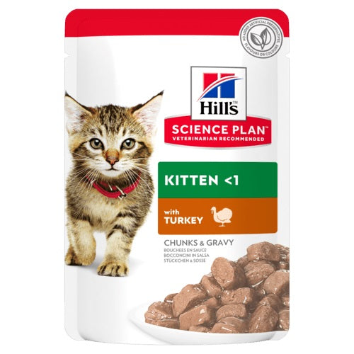 HILL'S FELINE KITTEN TURKEY POUCHES bustina 85gr