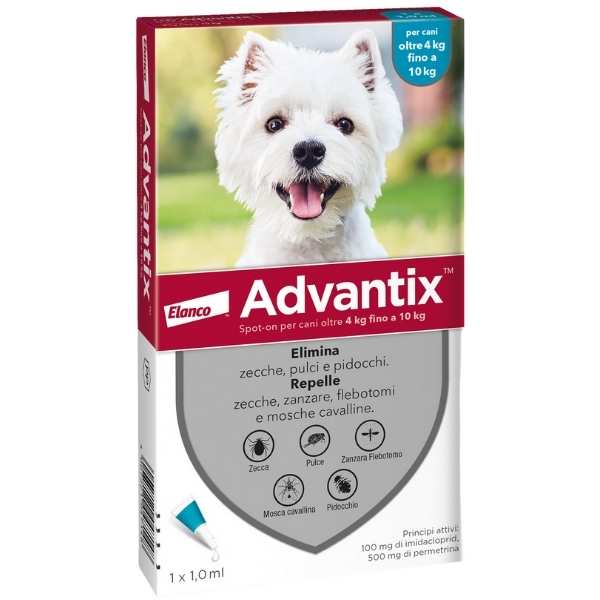 ADVANTIX SPOT-ON 4-10 KG CF. (4 PIPETTE)