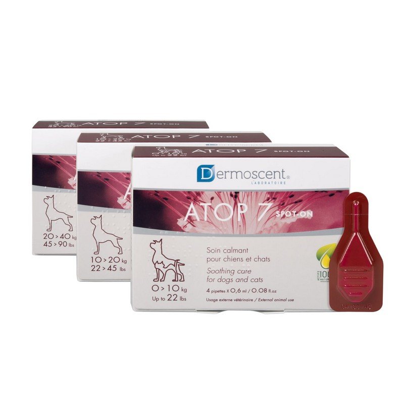 DERMOSCENT CANE/GATTO ATOP 7 SPOT-ON <10 KG 0,6 ML CF. (4 PIPETTE)