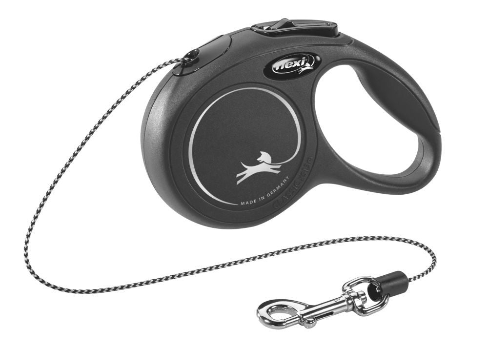 FLEXI GUINZAGLIO CLASSIC CORDA "M" 5 MT NERO