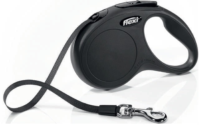 FLEXI GUINZAGLIO CLASSIC FETTUCCIA "S" 5 MT NERO
