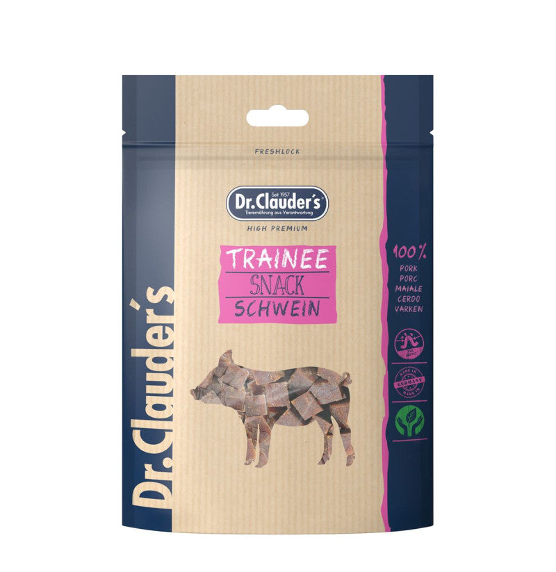 DR. CLAUDER'S CANE/GATTO SNACK TRAINEE CUBETTI MAIALE 80 GR