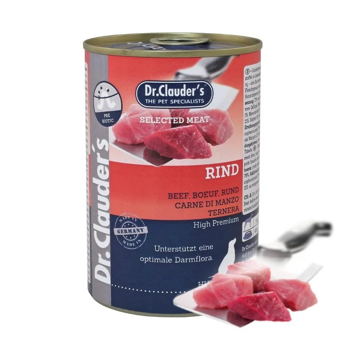 DR. CLAUDER'S CANE SELECTED MEAT ADULTO MANZO LATTINA 400 GR