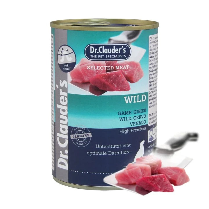 DR. CLAUDER'S CANE SELECTED MEAT ADULTO SELVAGGINA CERVO LATTINA 400 GR