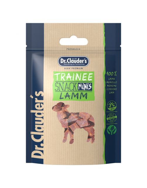 DR. CLAUDER'S CANE/GATTO SNACK TRAINEE MINI CUBETTI AGNELLO 50 GR