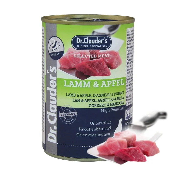 DR. CLAUDER'S CANE SELECTED MEAT ADULTO AGNELLO & MELA LATTINA 400 GR