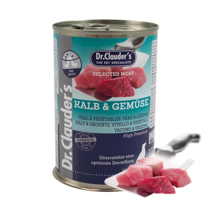 DR. CLAUDER'S CANE SELECTED MEAT ADULTO VITELLO & VERDURE LATTINA 400 GR