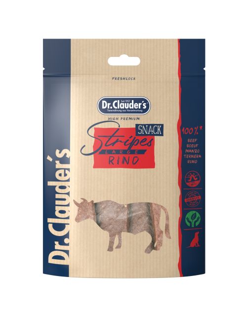 DR. CLAUDER'S CANE SNACK STRIPES FILETTO DI MANZO 80 GR