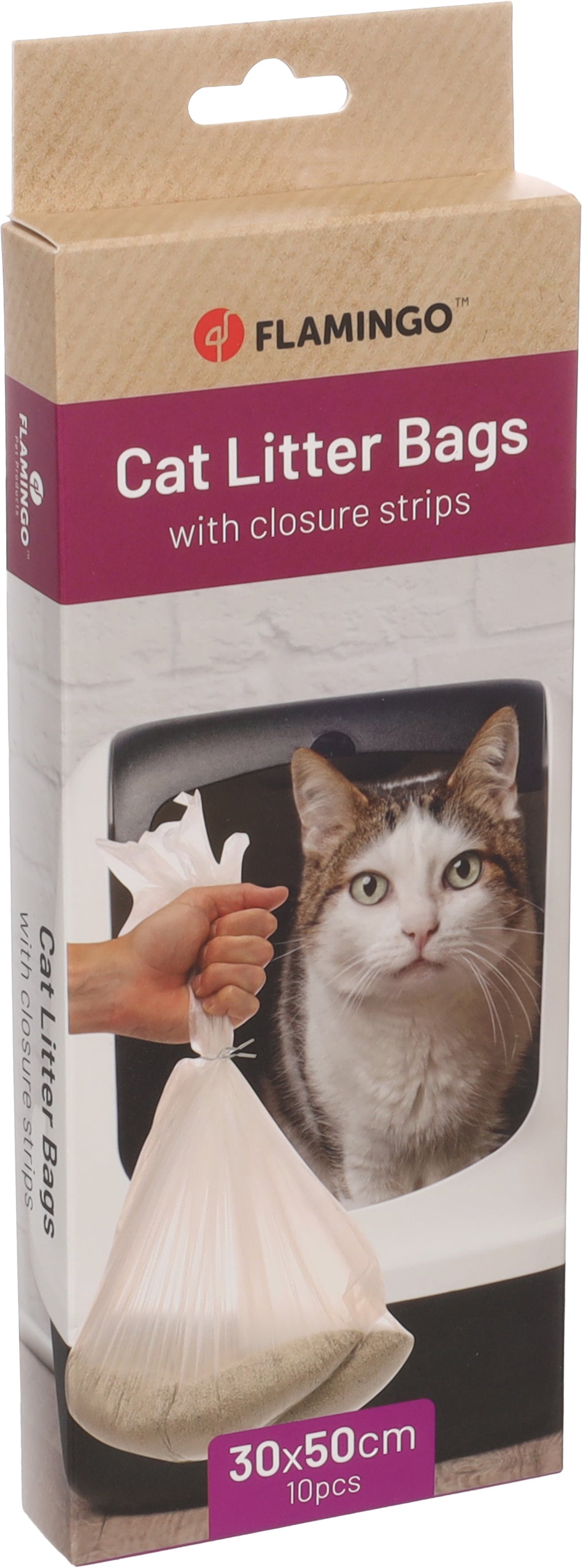 FLAMINGO GATTO SACCHETTI PER LETTIERA "BASIC" 30x50 CM CF. (10 PZ)