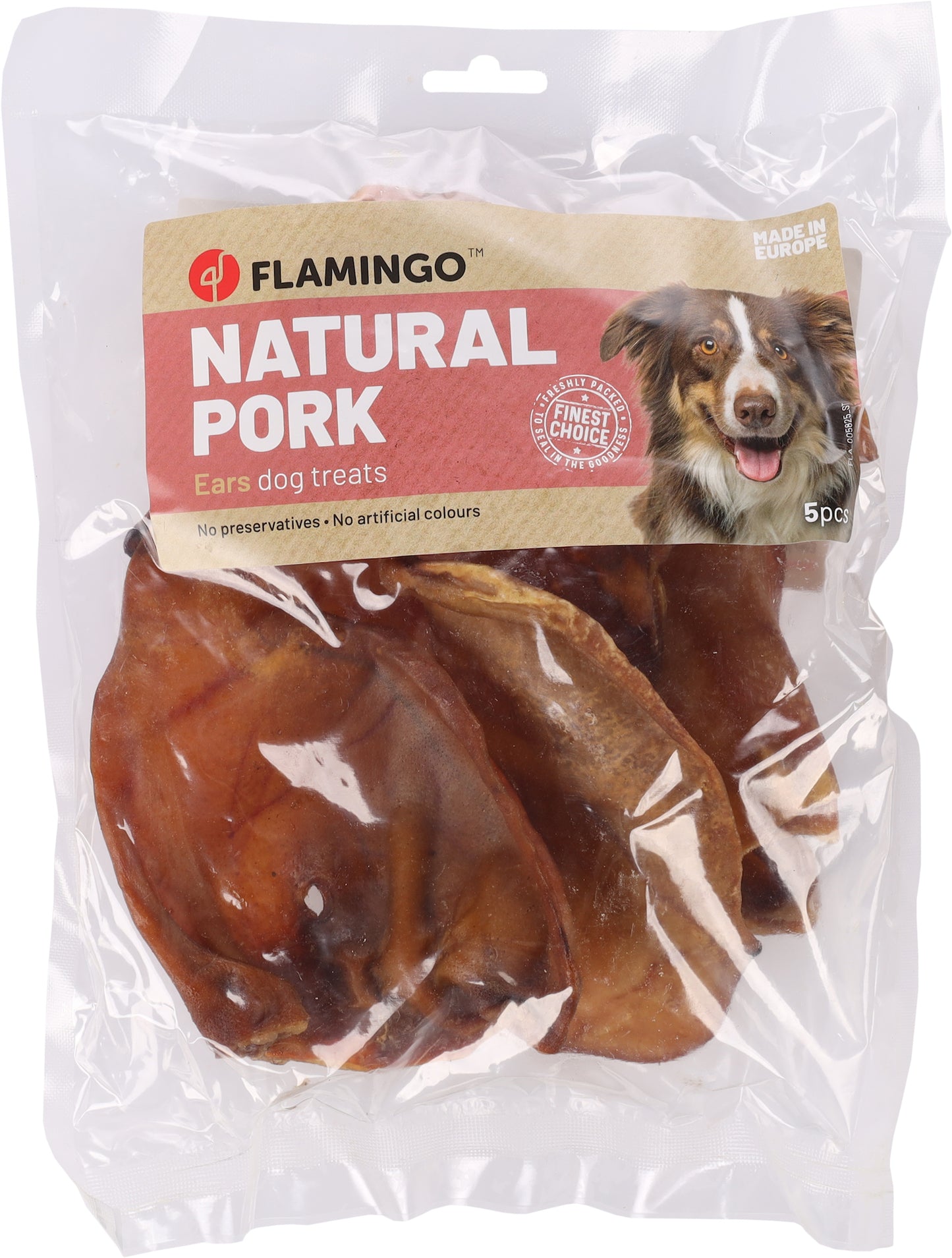 FLAMINGO CANE SNACK NATURE ORECCHIO DI MAIALE CF. (5 PZ) 250 GR