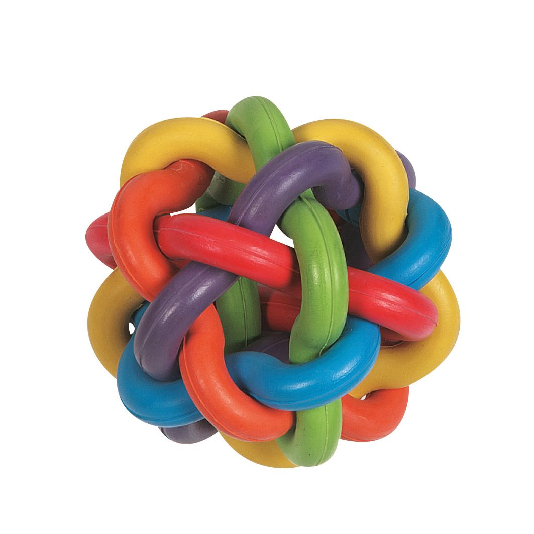 FLAMINGO CANE GIOCO IN GOMMA "SPACO" PALLA 10 CM