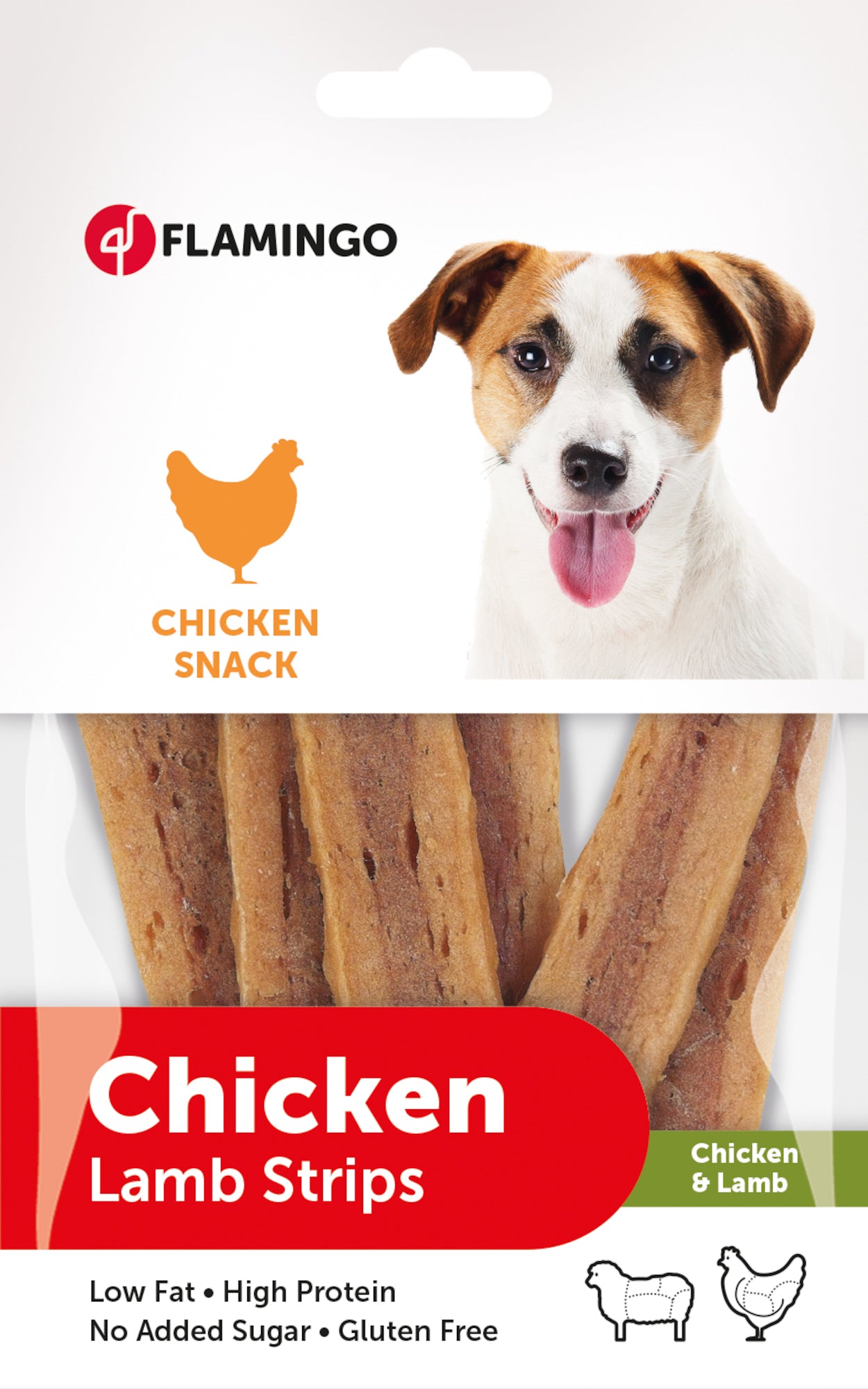 FLAMINGO CANE SNACK "HAPKI" STRISCE DI AGNELLO 85 GR