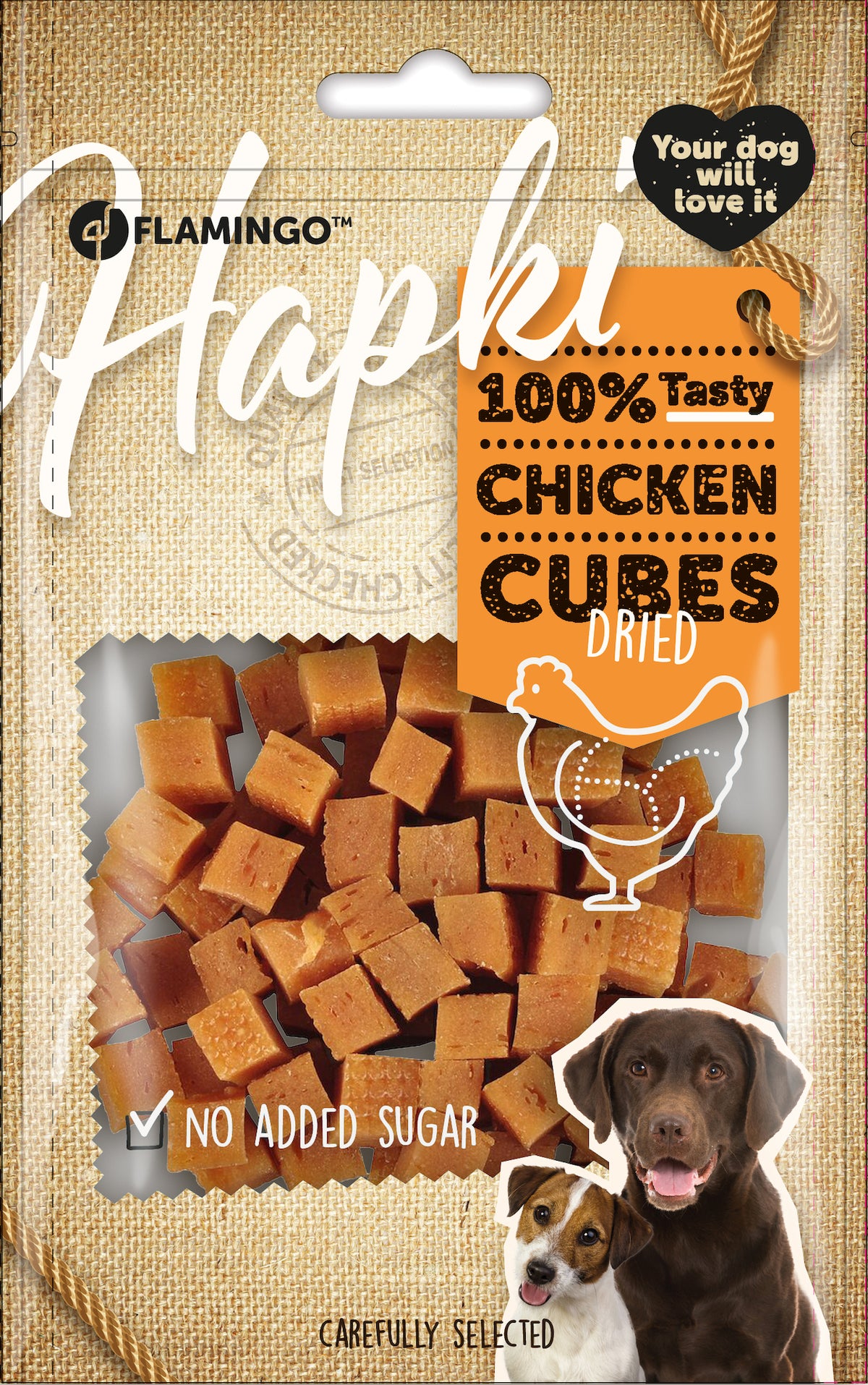 Flamingo Cane Snack "hapki" Cubi Di Pollo 85 g