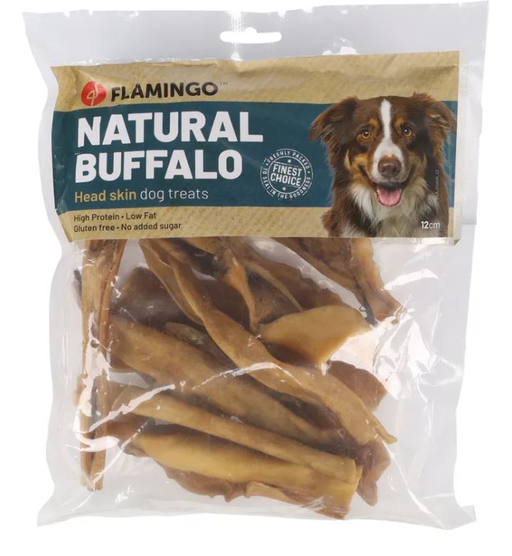 FLAMINGO CANE SNACK NATURE PELLE DI TESTA 25 CM 200 GR