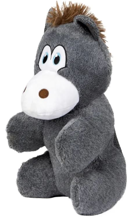 FLAMINGO CANE GIOCO PELUCHE "HENNY" ASINO GRIGIO 40 CM
