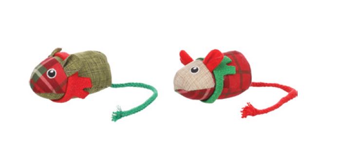 FLAMINGO XMAS GATTO GIOCO IN PELUCHE "FINLEY" TOPOLINO 6x9x5,5 CM