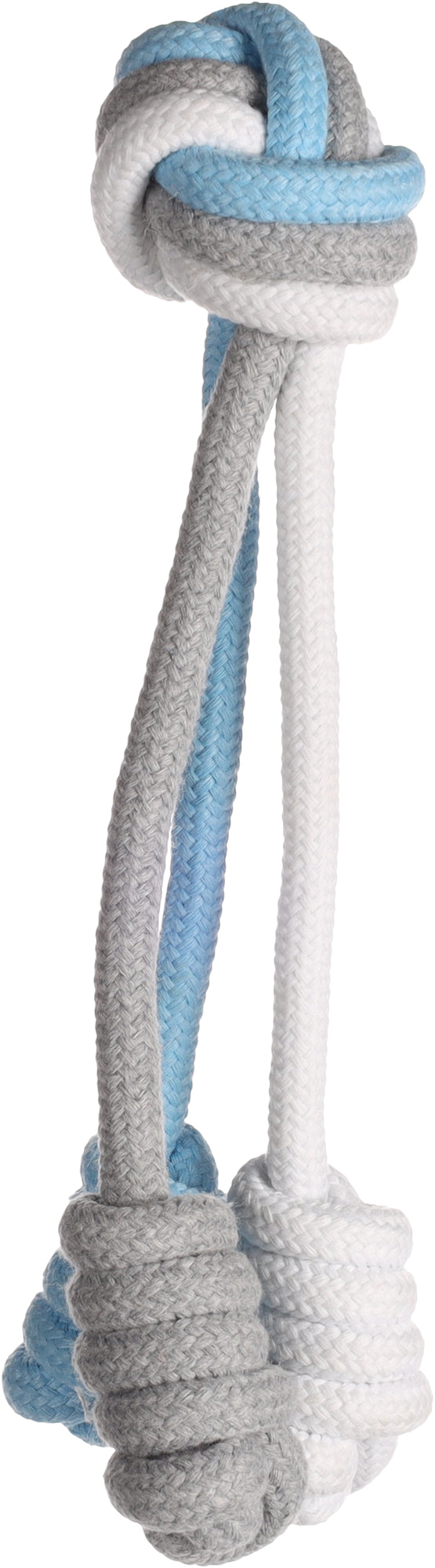 FLAMINGO CANE GIOCO IN COTONE "JIM" PALLA CON 3 CORDE 22 CM