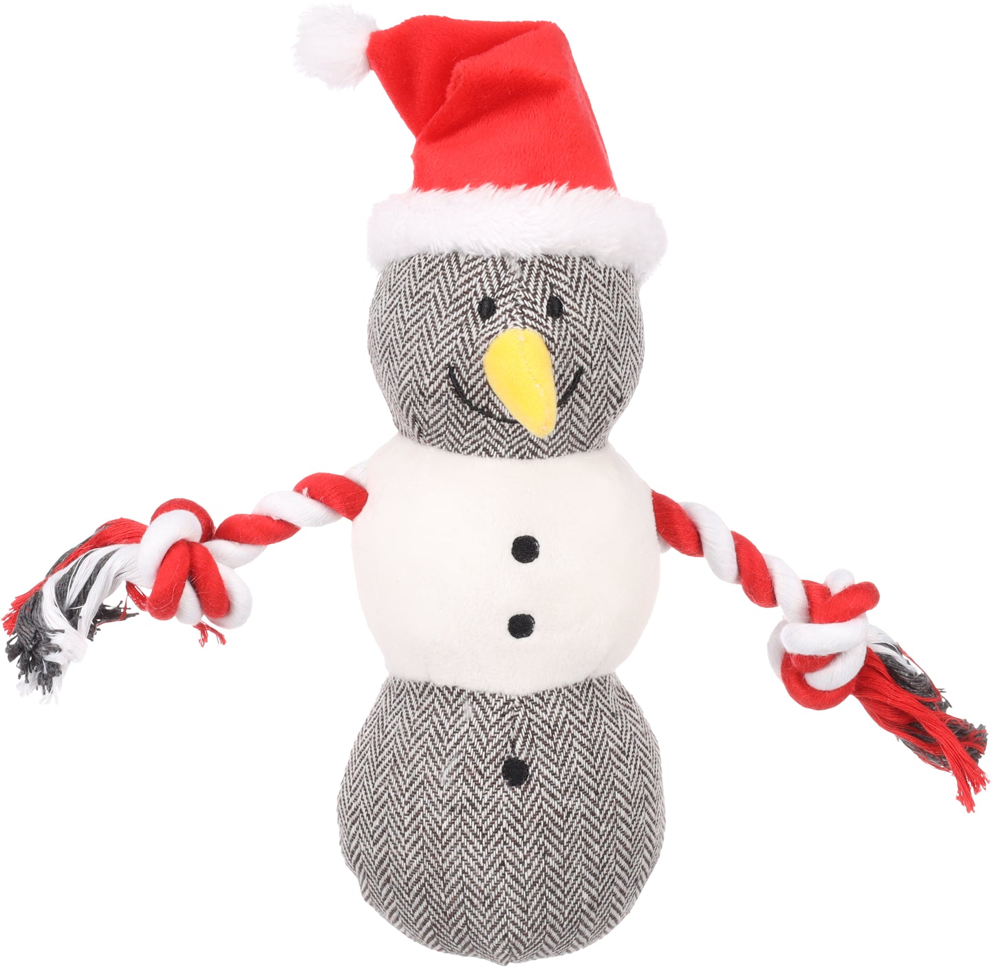 FLAMINGO XMAS CANE GIOCO IN PELUCHE "ANNALISE" PUPAZZO DI NEVE 28x10,5x27 CM