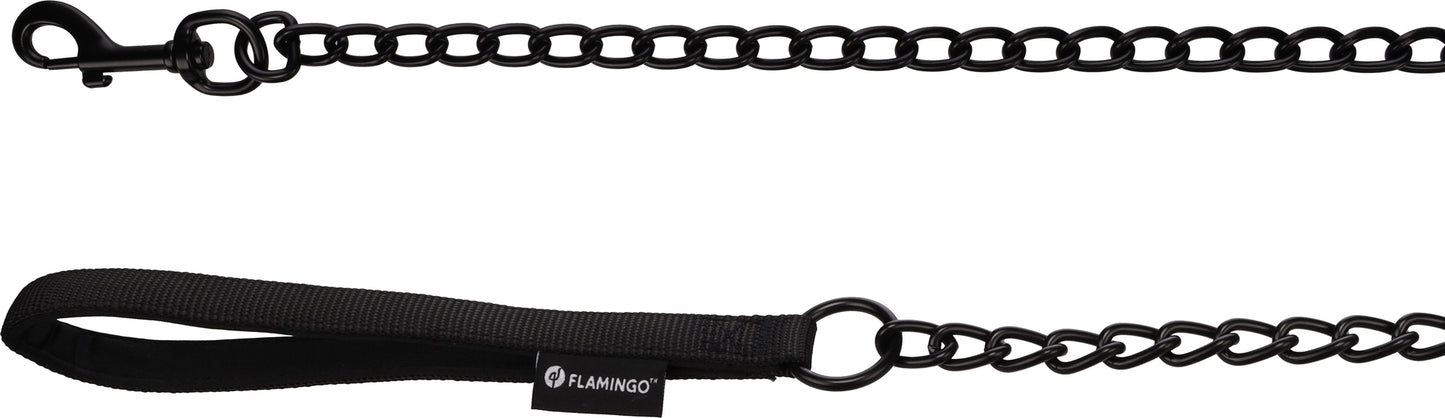 FLAMINGO CANE GUINZAGLIO A CATENA "TRERO" 16 MM x 1 MT NERO
