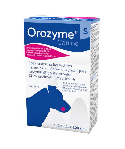 OROZYME CANINE STRISCE ENZIMATICHE MASTICABILI TG. "S" <10 KG 224 GR