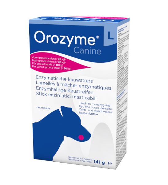 OROZYME CANINE STRISCE ENZIMATICHE MASTICABILI TG. "L" >30 KG 141 GR