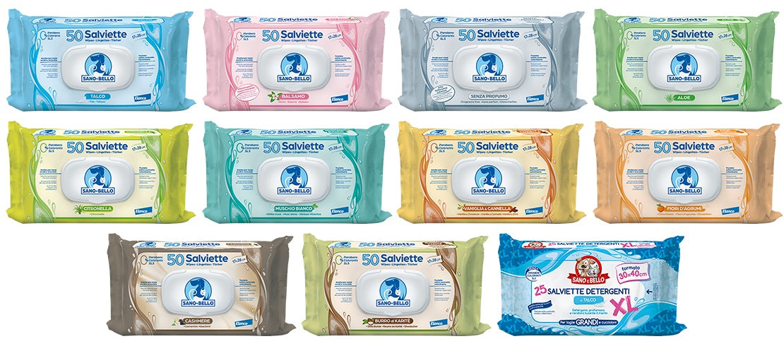 SanoeBello Salviette Detergenti Talco 50 Pz