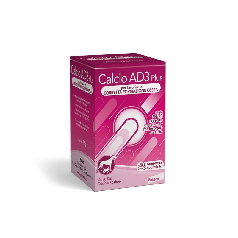 Calcio AD3 Plus Cane – 40 Compresse