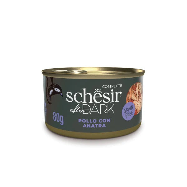 Schesir Gatto After Dark Grain Free Adulto Pollo & Anatra Lattina 80 g