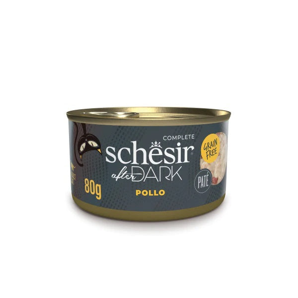 SCHESIR GATTO AFTER DARK PATE' ADULTO POLLO LATTINA 80 GR