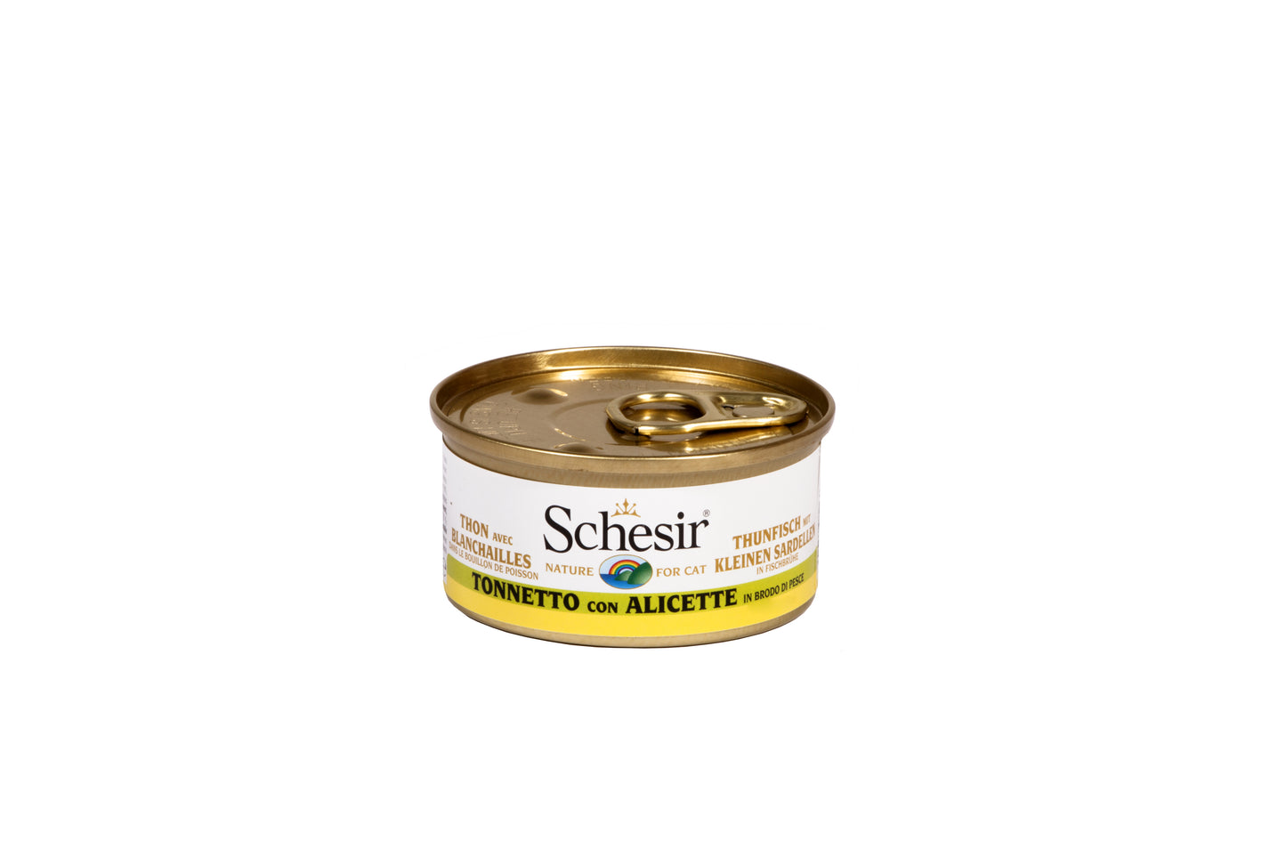 SCHESIR GATTO LATTINA IN BRODO DI PESCE ADULTO TONNETTO & ALICETTE 70 GR
