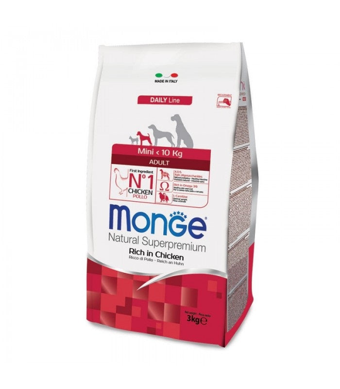 MONGE CANE NATURAL SUPERPREMIUM ADULTO MINI POLLO 7,5 KG