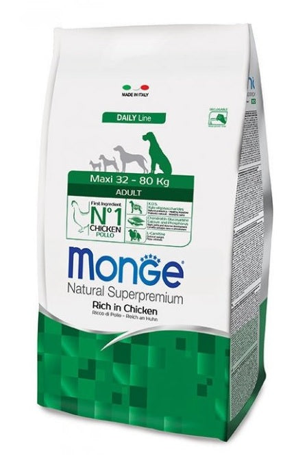 MONGE CANE NATURAL SUPERPREMIUM ADULTO MAXI POLLO 12 KG