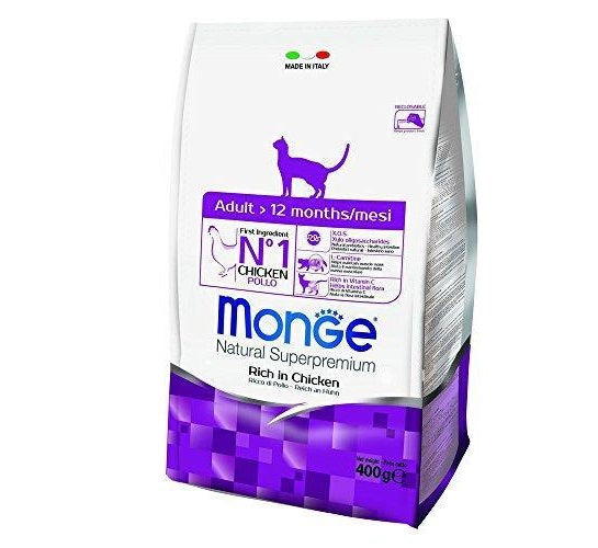 MONGE GATTO NATURAL SUPERPREMIUM ADULTO POLLO 400 GR