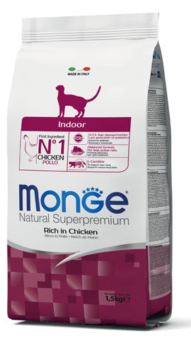 MONGE GATTO NATURAL SUPERPREMIUM INDOOR ADULTO POLLO 400 GR