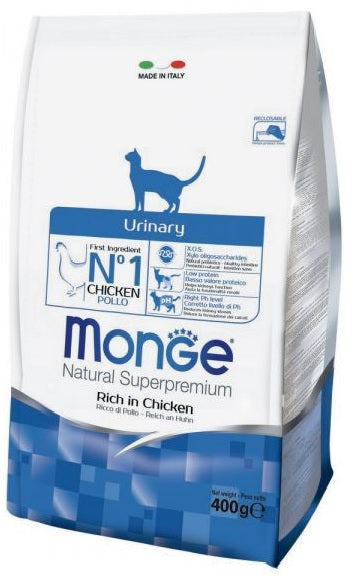 MONGE GATTO NATURAL SUPERPREMIUM URINARY ADULTO POLLO 400 GR