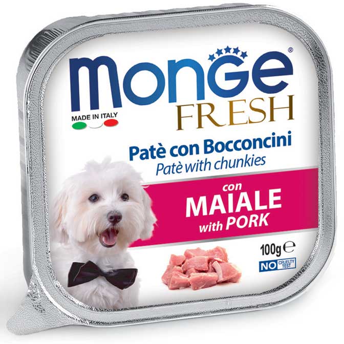MONGE CANE FRESH VASCHETTA ADULTO MAIALE 100 GR