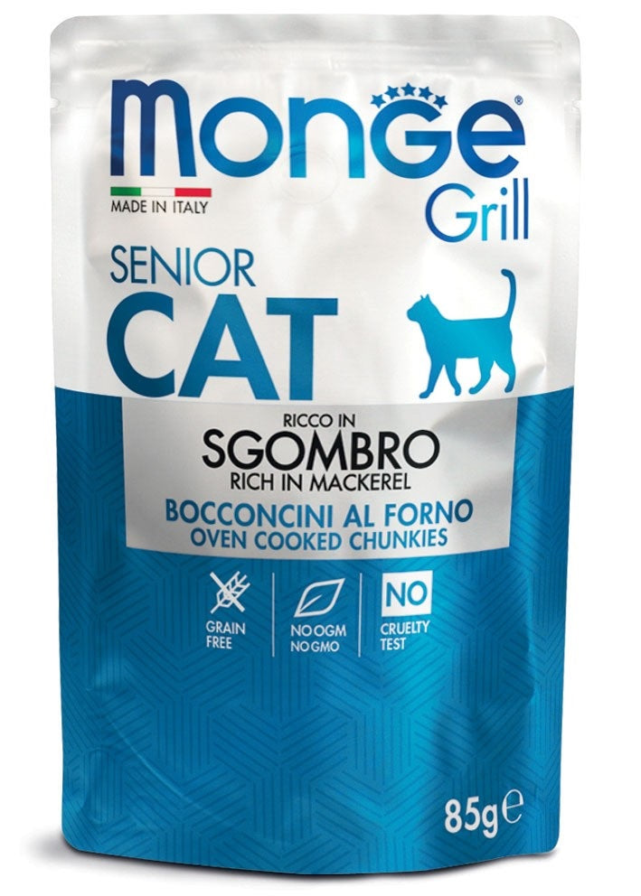 MONGE GATTO GRILL BUSTA SENIOR SGOMBRO 85 GR