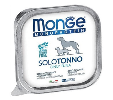 MONGE CANE MONOPROTEIN VASCHETTA ADULTO SOLO TONNO 150 GR