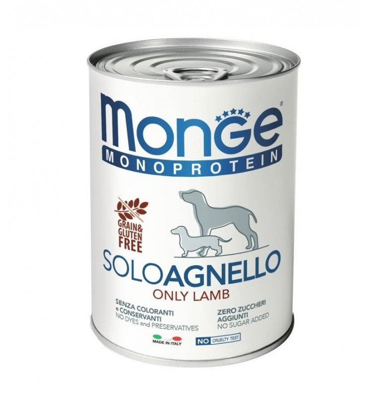 MONGE CANE MONOPROTEIN LATTINA ADULTO SOLO AGNELLO 400 GR