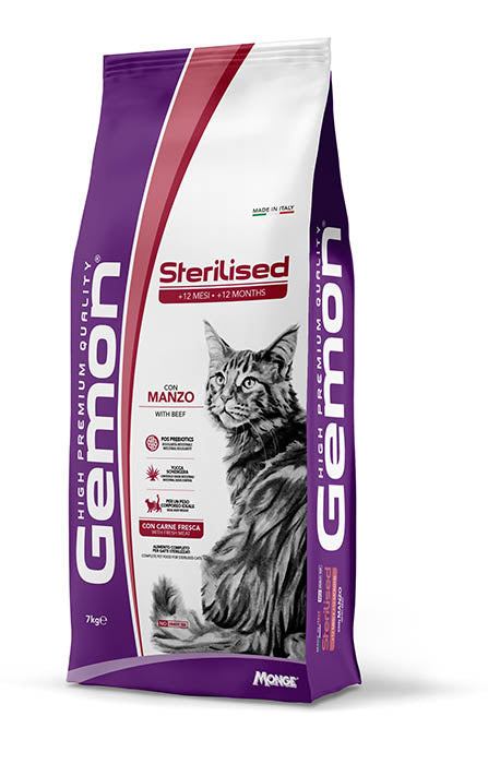 GEMON GATTO ADULTO STERILIZZATO MANZO 7 KG