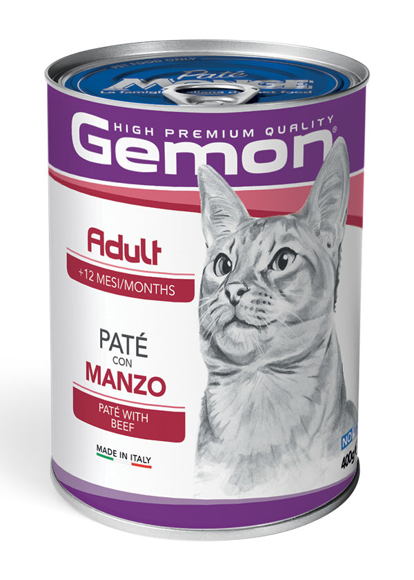 GEMON GATTO PATÈ ADULTO MANZO LATTINA 400 GR