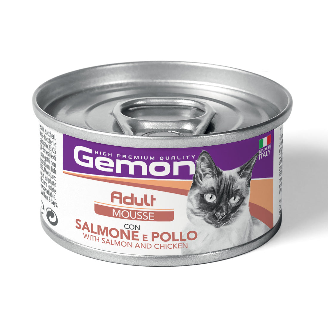 GEMON GATTO MOUSSE ADULTO SALMONE & POLLO LATTINA 85 GR