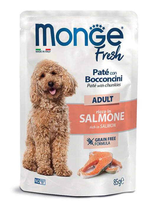 MONGE CANE FRESH BUSTA ADULTO SALMONE 85 GR