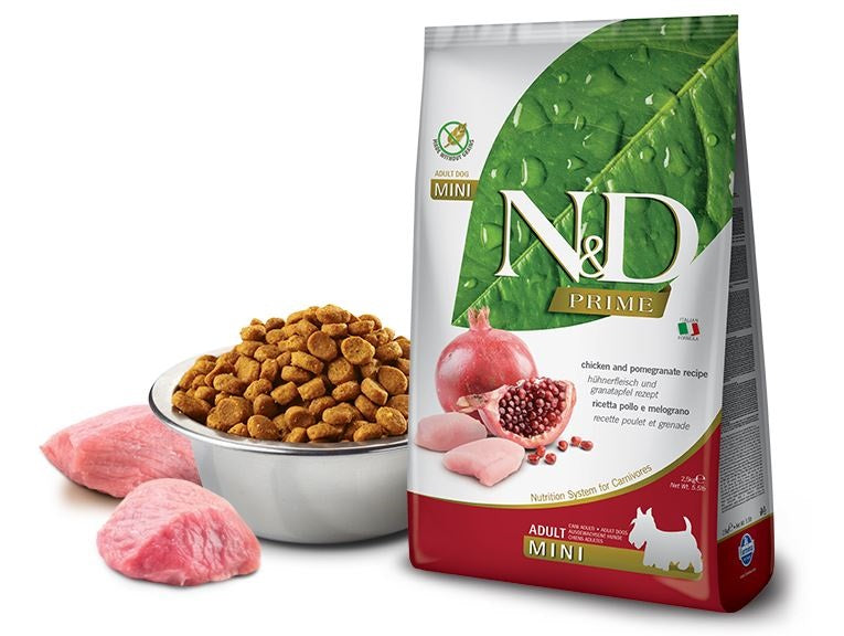 FARMINA CANE N&D PRIME ADULTO MINI POLLO & MELOGRANO 2,5 KG