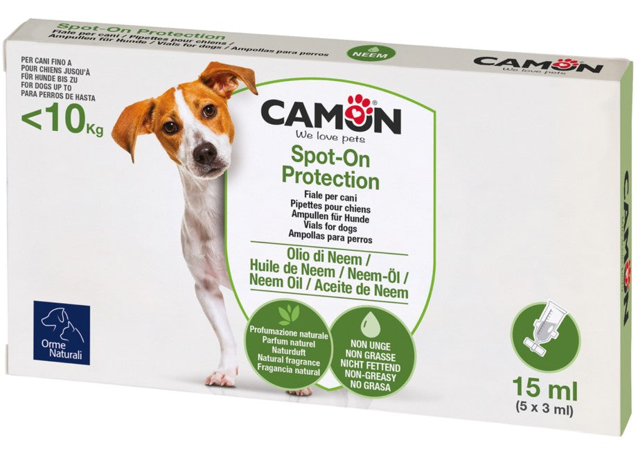 CAMON CANE SPOT-ON PROTECTION FIALE OLIO DI NEEM CF. (5x3 ML) <10 KG